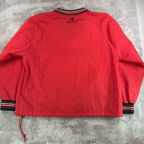 Vintage Champion Manchester Indians Pullover Windbreaker Jacket Men's L Red 90s - Picture 4 of 12